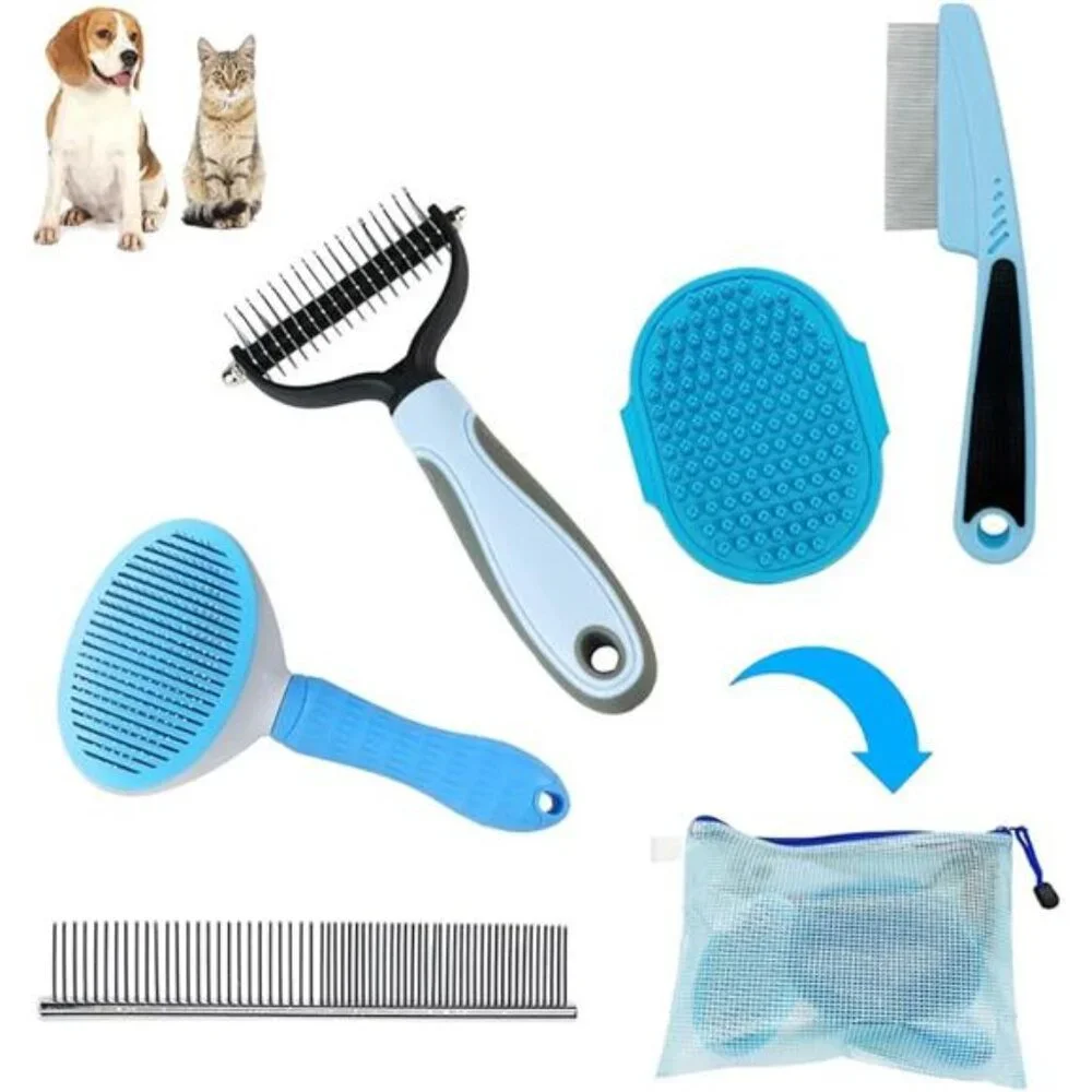 Dog Brush Dog Grooming Kit 5PCS -Dog Brushes for Grooming,Dog Brush for Shedding